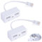 Liameph 2 Pcs Rj11 to BT Adapter with 1 Phone Line,Telephone Extension Cable BT Telephone Splitters 2 Way Sockets Splitter,Double Socket Phone Converter for Landline Fax Modem