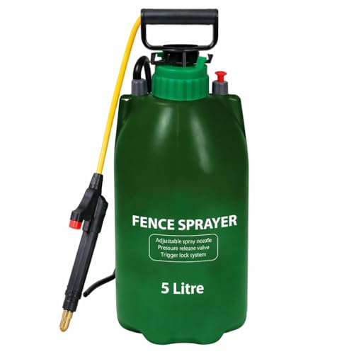 5 L trädgårdstryckspruta – bärbar handpump kemisk ogrässprayflaska – perfekt med bekämpningsmedel, insektsmedel, fungicider.