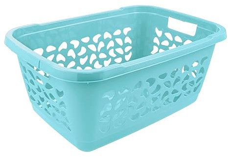 keeeper Wäschekorb, Luftdurchlässiges Dekor, 52 l, Jost, Hellblau