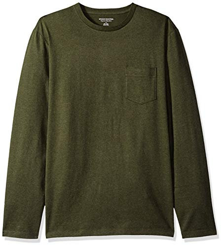 Amazon Essentials Men's Regular-Fit Long-Sleeve T-Shirt, Olive Heather, M