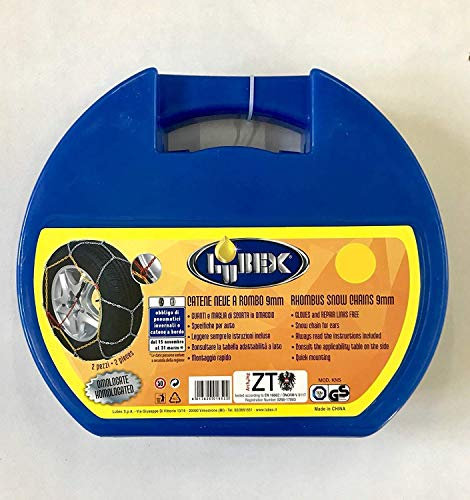 CATENE DA NEVE 9 MM OMOLOGATE GRUPPO 1 - LUBEX 16170