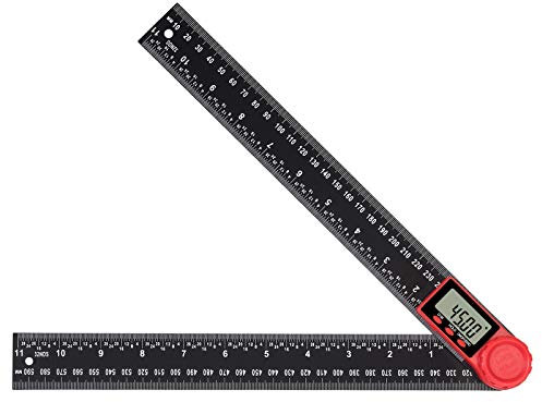 Neoteck Medidor de Ángulo 300mm Digital Angle Finder Transportador y Regla con Función de Retención de Datos y Puesta a Cero Restablecimiento de la Pantalla LCD Herramientas de Medición Electrónica