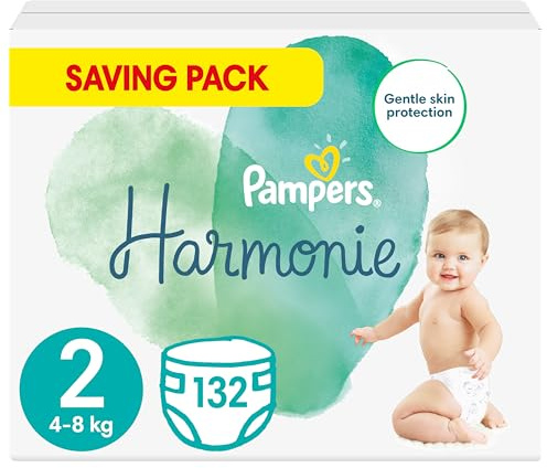 Pampers Babyblöjor storlek 2 (4–8 kg) harmoni, 132 stycken, gammal version