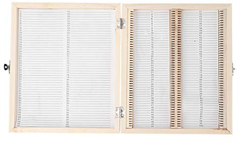 100 PCS Biologische Scheibenbox, Objektträgerbox, Holzkiste, Mikroskopzubehör, Biochemie-Lehrgeräte