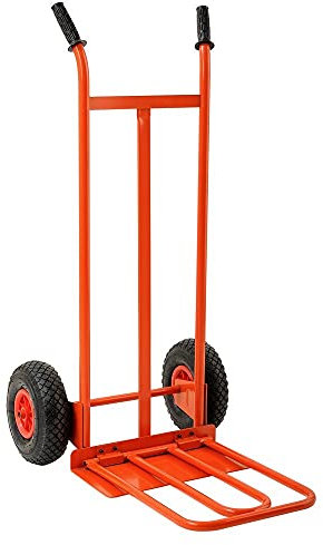 Carrello Portapacchi professionale blu ribalta ruote pneumatiche portata 200kg