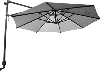 TURINO 3m Charcoal Wall Mountable Cantilever Garden Parasol
