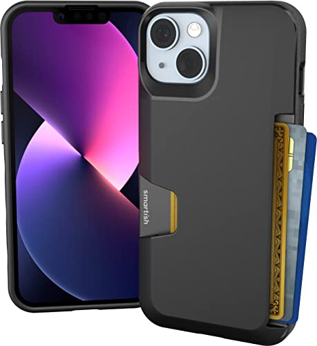 Smartish iPhone 14 Wallet Case with Card Holder, Wallet Slayer Vol 1, Black