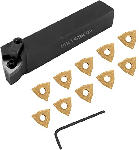 EBOOBA Set Von Drehwerkzeug Halter 20Mm MWLNR2020K08 + 10 WNMG0804 Hartmetall Einlagen
