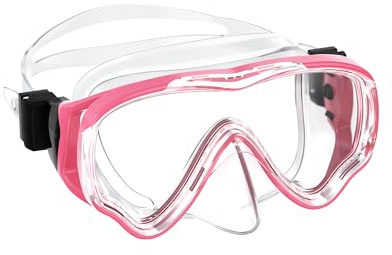 Occhialini Nuoto Bambini con Copertura per Il Naso | Maschera Subacquea Bambini anti-appannamento e anti-perdita | Occhialini da Sub per Bambini vista ampia vetro temperato per 4-12 Ragazzi Ragazze