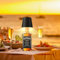 KINGHON win bottl Flaschenlampe Aufsatz LED,Einstellbares Flaschenlicht, 5200mAH, 3 Farben RGB, Touch Lampe Kabellos, LED Tischlampelampe Für Flaschenhals, Für Restaurants und Bars 【Schwarz】