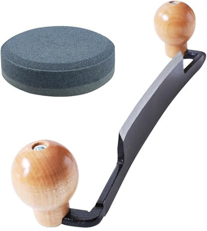 Outil de travail du bois - Rabot droit - Pour enlever l'écorce - Double poignée - Outil de travail du bois droit pour enlever l'écorce - Pour la maison et le jardin