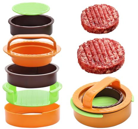 ZMREN Pressa Hamburger, Antiaderente Stampo per Hamburger, Macchina per Hamburger con Manico, per Hamburger Fare Barbecue Polpette