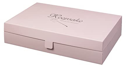 Foster-Stephens Wedding Dress Preservation Kit | Stylish Wedding Gown Garment Storage Box | Closet Storage Organizer for Quilts, Gowns, Dresses, Family Heirlooms | Pink, Large