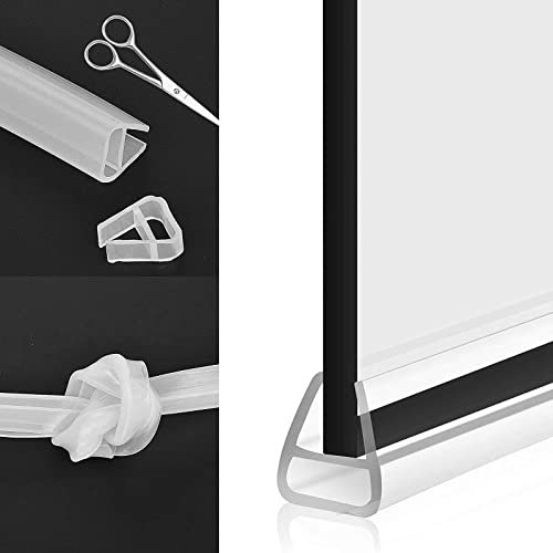 Duschdichtung, 2 M Duschdichtungen Für Duschtüren, Dusche Dichtung Glastür, für Glastür Duschwand Badewanne Duschkabine Wasserabweiser Schwallschutz Abdichtung Leiste (8mm)