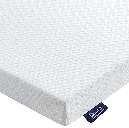 BedStory Topper matrimonial 180 x 200 cm de espuma viscoelástica alto 8 cm, colchón corrector con elásticos desenfundable y lavable, blanco