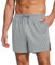 Weardear Herren Shorts Sport Hosen Kurz Laufshorts Trainingsshorts Schnelltrocknend Radlerhose mit Tasche Laufshorts für Fitness Yoga Outdoor Sommer Hellgrau XXL