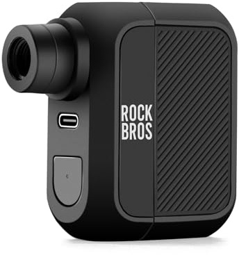 ROCKBROS Mini Bomba de Aire Eléctrica 120PSI Inflador Portátil para Rueda con Válvula Presta Schrader Bomba Eléctrica Bicicleta para Bicicletas de Montaña Carretera