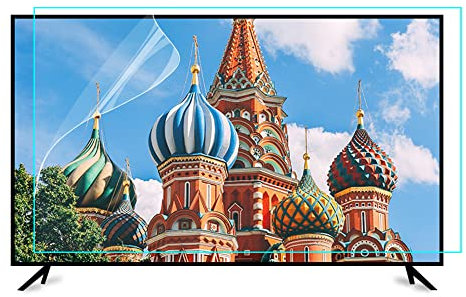 TWALOTPEX Blaulichtdrosselnder Bildschirmschutz 50-75 Zoll Blendschutz, Blaulicht-Augenschutz-Bildschirmfilterfolie, mattierte Frosted-Folie for LCD/LED OLED & QLED 4K HDTV(60in 1327x749mm)