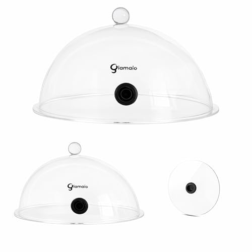 Domus - Set di 2 Cupole + 1 Disco Cocktail per Affumicatore da Cucina - Misure Campana Affumicatura di 25 e 18 cm - Compatibili con Affumicatore a Freddo Fumus + Ricettario Digitale