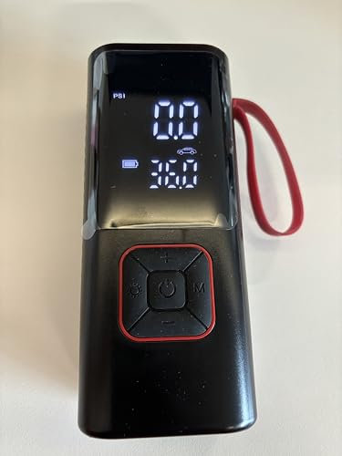 NAPASA Elektrische Luftpumpe 10,3 Bar Akku Luftpumpe Mini 6000mAh & 12V DC Tragbare Elektrische Kompressor mit alle ventile für Auto, Fahrrad, Motorrad, Mit Powerbank, LED-Licht, Automatischem