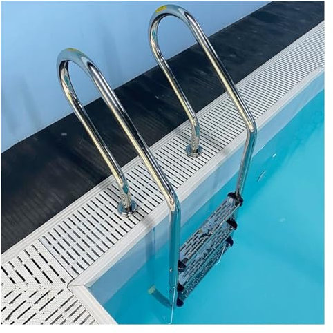 Échelle de Piscine en Acier Inoxydable, marches antidérapantes, adaptée aux piscines creusées intérieures et extérieures, capacité de Charge de 330 LB (MU) ()
