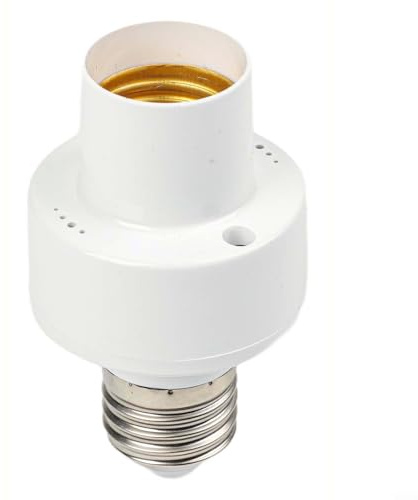 Adaptador de bombilla E27 con interruptor de soporte de lámpara con control de voz y acceso remoto para pasillo escaleras e iluminación de pasillo, bombillas estándar para integración de hogares