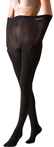 Gi&Gi Collant Donna Opaco 280 Den Taglie Forti Nero
