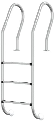 vidaXL Escalera para Piscina Acero Inoxidable 304 54x38x158 cm