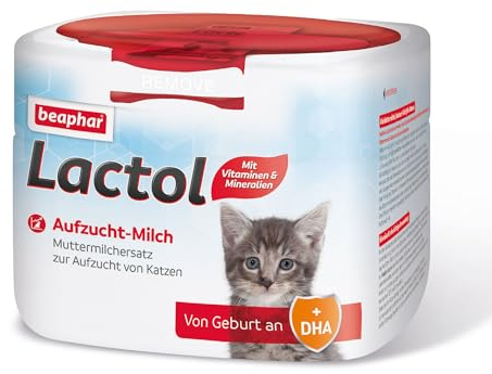 BEAPHAR - Lactol Aufzucht-Milch - Für Kätzchen - Von Geburt An - Muttermilchersatz Mit DHA, Vitaminen Und Mineralien - Unterstützt Gesunde Aufzucht Und Stärkung - 250 g
