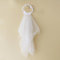 TUKEVA Ghirlanda bianca velo da sposa con fiori, ghirlanda di velo da sposa, fascia per capelli, per spose, damigelle, feste a tema (bianco)