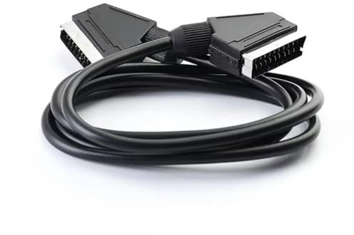 Sarini Cavo Scart-Scart da 1,5 m per Collegamento Video TV Dvd AV Audio Video per Una Trasmissione del Segnale Veloce e Stabile
