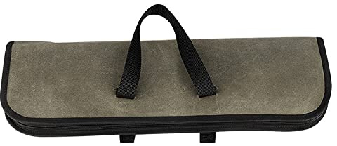 Knivfodral 4 Slots Canvas Chef Knife Roll Bag med Handtag, Bärbar Knivväska Knivfodral för Att Organisera Knivar, Skyddar Från Skada