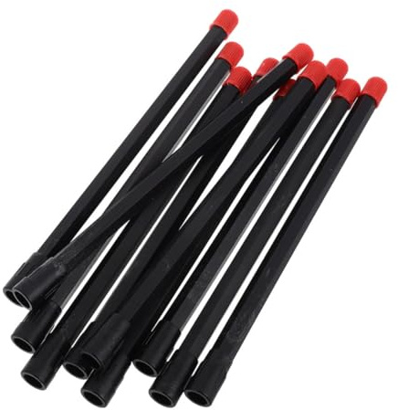LOLIPPYY 10 Extensores de Vástago de Válvula Neumático de Plástico, Varilla Alargadora Negra para Inflar Coche y Motocicleta