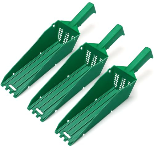 Leriton 3 Pcs Wedge Gutter Cleaning Tool with Drain Design Easy Removal of Leaves and Dirt from Rain Multifunctional Cleaning Tools for Pet Food Fertilizer Gardening