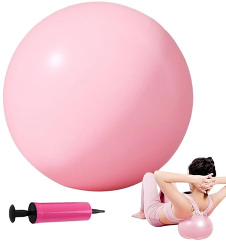 Ldduopp Ballon De Gymnastique, 25 Cm Balle De Yoga Mini avec Pompe Ballon Pilates Balle Fitness Balles D'exercices Fitness pour Filles Et Femmes Épouse Et Amie Gym À Domicile Pilates Yoga