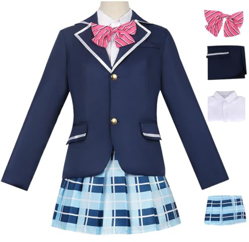 AYIMEIS Déguisement de Project Sekai Costume Shiraishi an/Kusanagi Nene Cosplay Costume Complet Set JK Uniforme Scolaire Noël Halloween Carnaval Fête Performance Cosplay Adulte S-3XL