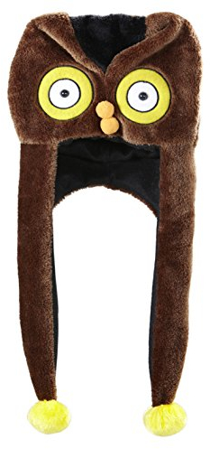 Panelize Eule Uhu Vogel Tiermütze warme Plüschmütze Kinder/Erwachsene Modetrend