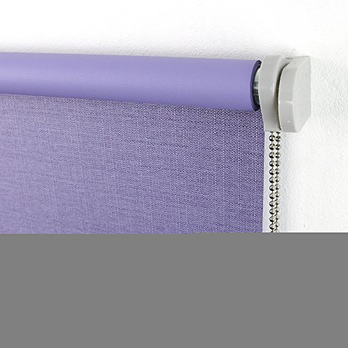 JalousieCrew Verdunkelungsrollo Kettenzugrollo Classic Plus Struktur Seitenzug Rollo Flieder lila - 60-140 cm Länge 175 cm Blickdicht Blickschutz Tür Fenster (100 x 175 cm)