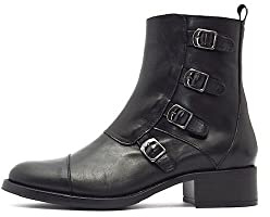 Alpe Alain 2 Botín Con Hebillas Negro Mujer36