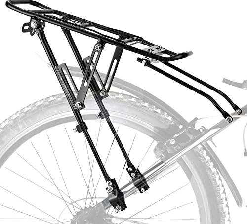 Weigudoc Portaequipajes de aleación de Aluminio para Bicicletas de montaña, Carga máxima de 30 kg, Accesorios para tijas de sillín MTB para Bicicletas de 24 a 28 Pulgadas