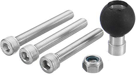 Baceyong Ensemble de base de montage à bille, raccord de trou de vis M8 pour moto avec boule de 25 mm compatible avec les supports RAM B-367U, support de téléphone de moto enregistreur fixe