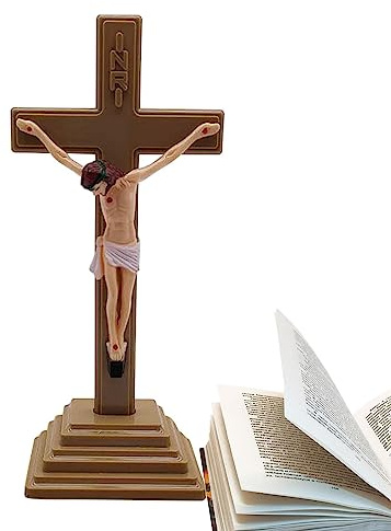 Vigcebit Standing Crucifix,Decorative Crosses | Religious, Catholic Decor for Home, Decorations for Home, Christian, Home Decor