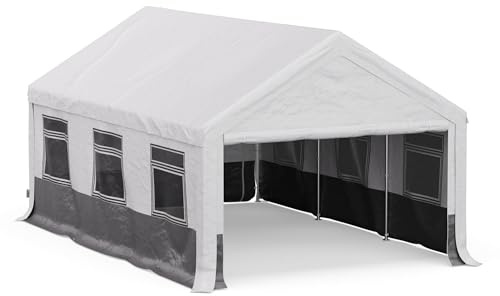 Blumfeldt Partyzelt - 4x6m,Festzelt mit Seitenwänden,Wetterfestes Gewebe,Stabiles Stahlrahmen,Einfache Montage