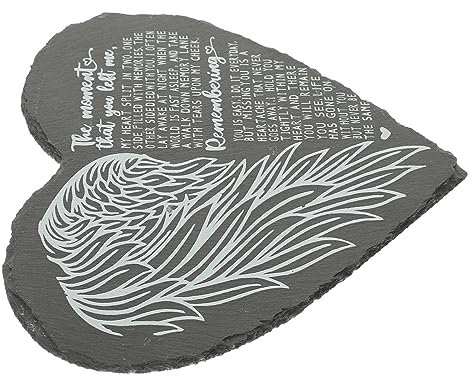 PRETYZOOM Piedra Conmemorativa con Forma de Corazón de Familia Piedra Conmemorativa para Mascotas o Humanos Decoración de Cementerio Tributo Grabado