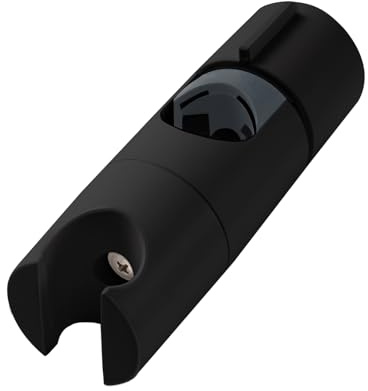 OFFO Support Pommeau de Douche,Support Douchette réglable de 19 à 25 mm de diamètre,Support de Douche pour Barre de Poussée Réglable,Mural Coulissant de Remplacement pour Salle de Bain,Noir