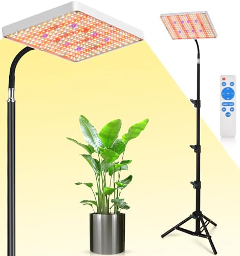 DragonLight 2025 Newest LED Grow Lights with Stand, Full Spectrum Grow Lamp Dimmable with Remote Control for Greenhouse and Indoor Plant Veg and Flower Growing