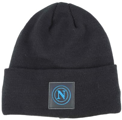 Cappello Skipper a Maglia con Patch Pelle Ricamato e Interno in Pile 50% PC 50% PL Enzo Castellano SSC Napoli 123465