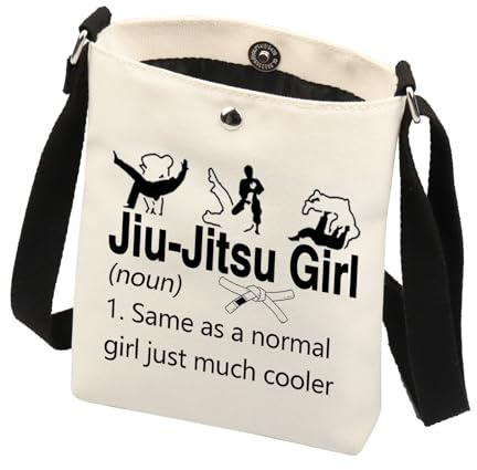 BJJ Borsa a tracolla per ragazza, regalo per arti marziali, Taekwondo, Jiu Jitsu, Mma, Muay Thai, Bjj, amante, regalo sportivo da donna, Jiuuu Cb2, large