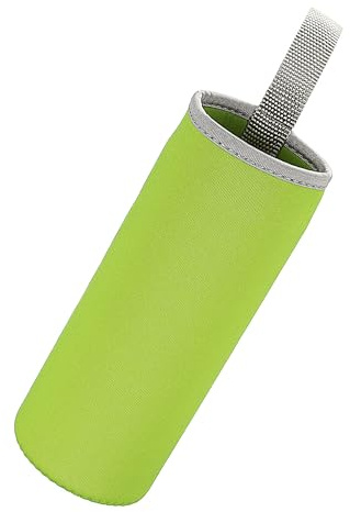 TOP-VIGOR 500ml Neoprene Water Bottle Sleeve – Insulated Non-Slip Cover with Strap, Fits 17oz (65–70mm) Bottles/Cans – Green 2 Pack