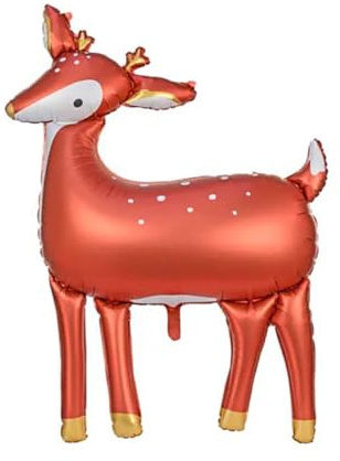 Globo gigante de aluminio con cierre, 80 x 105 cm, color marrón, talla única